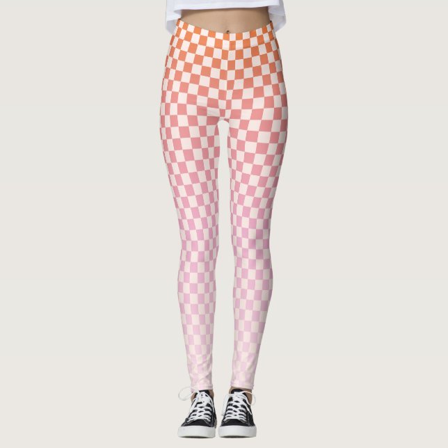 Niedliche Sunsel Pink Leggings (Vorderseite)