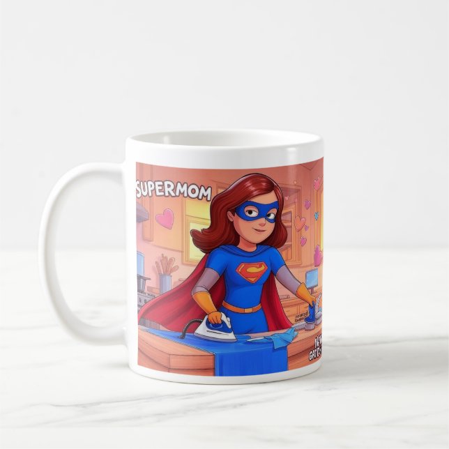Niedliche Supermutter Tasse - Funny Gift für Mama (Links)