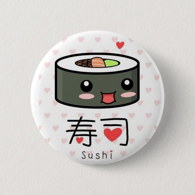 Niedliche Sushi Button (Vorderseite)