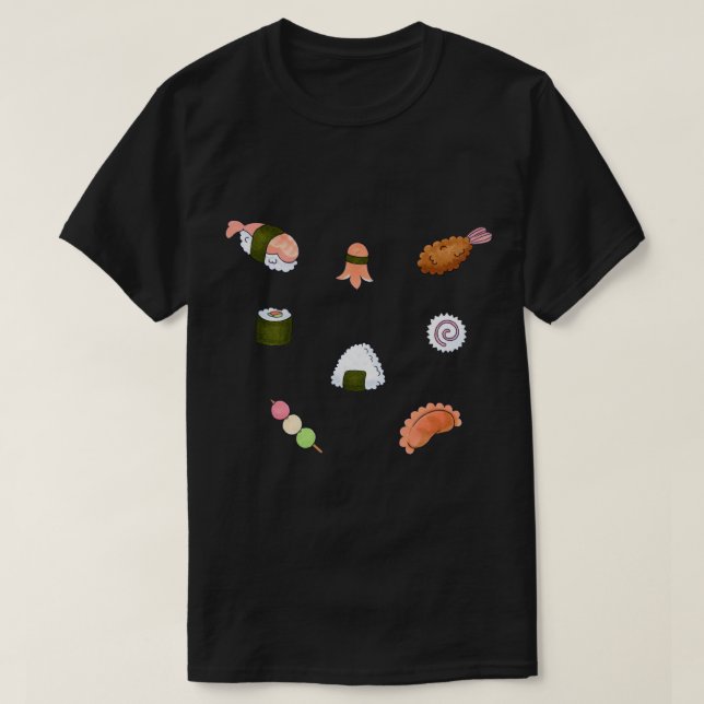 Niedliche Sushi-Sammlung T-Shirt (Design vorne)