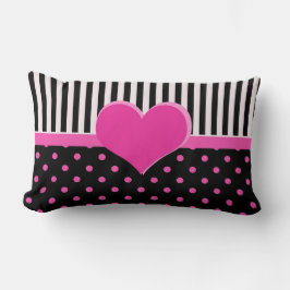 Niedliche, süß-rosa Polka-Punkte. Lendenkissen
