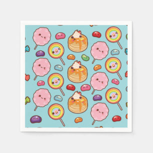 Niedliche süße Kawaii-Leckereien Serviette