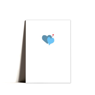 Niedliche süße Minimal Valentinkarte Feiertagskarte