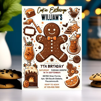 niedliche süße Speisen Kids Keks Kekse Tausch 7. G Einladung