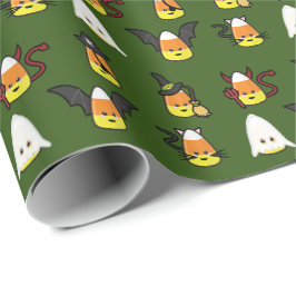 Niedliche Süßigkeits-Mais-Halloween-Verkleidung Geschenkpapier