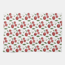 Niedliche Sweet Cherries Aquarellbilder Geschirrtuch