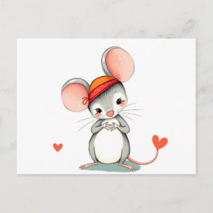 Niedliche Sweet Mouse-Postkarte Postkarte