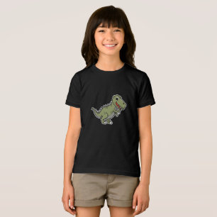 Niedliche T-Rex Dinosaurier-Aufkleber - Funny Cart Tri-Blend Shirt