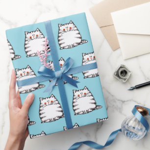 Niedliche Tabby Cat - Kawaii Kitty für Katzenliebh Geschenkpapier