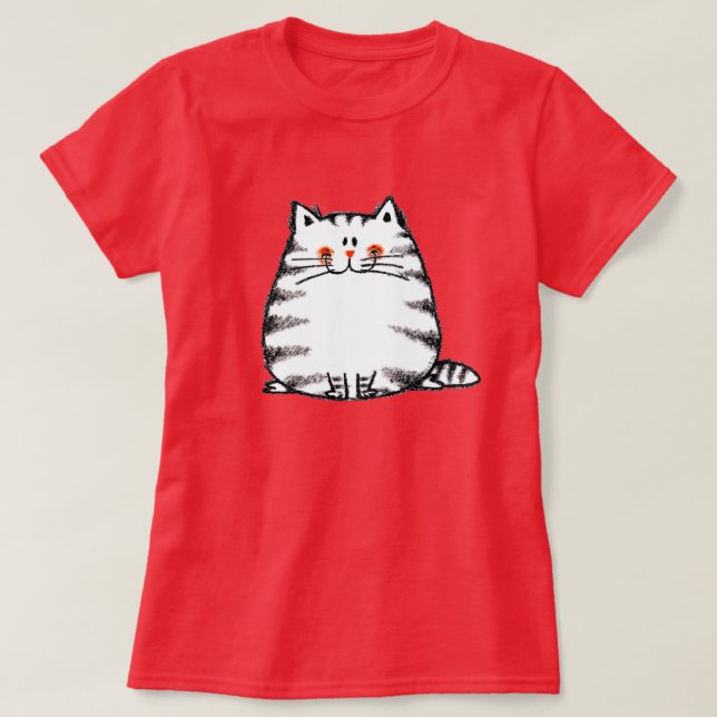 Niedliche Tabby Cat - Kawaii Kitty für Katzenliebh T-Shirt (Design vorne)