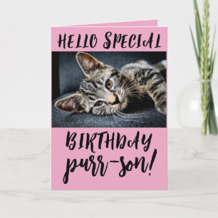 NIEDLICHE TABBY CAT KITTEN GEBURTSTAGSKARTEN KARTE