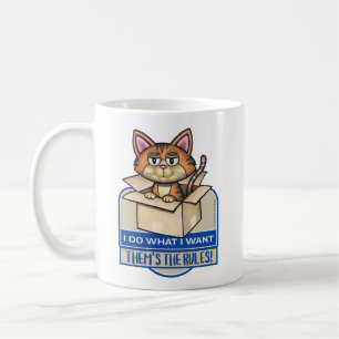 Niedliche Tabby Katze Ich tue, was ich Gewollt hab Kaffeetasse