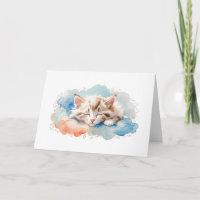 Niedliche Tabby-Katze Schlafen unter flauschigen W