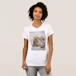 Niedliche Tabby Katze Wasserfarben Katzen Girls T  T-Shirt