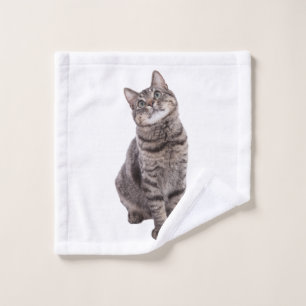 Niedliche Tablettenkatze Waschlappen