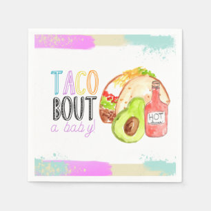 Niedliche Taco Fiesta Babydusche Party Serviette
