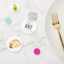 Niedliche Taco Fiesta Party Geburtstagskaffetti