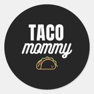 Niedliche Taco Mommy für Cinco de Mayo Fiestas mit Runder Aufkleber