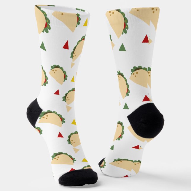 Niedliche Tacos für Dienstagsmuster Socken (Gewinkelt)
