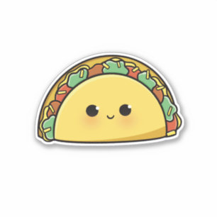 Niedliche Tacos Stickers Aufkleber
