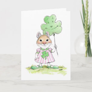 Niedliche Tageskarte der Maus Saint Patrick Karte