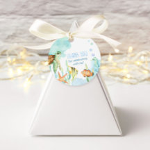 Niedliche Tags des Gastgeschenks "Tiere im Meer"