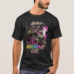 Niedliche Tante eines Monster Truck Girl Geburtsta T-Shirt