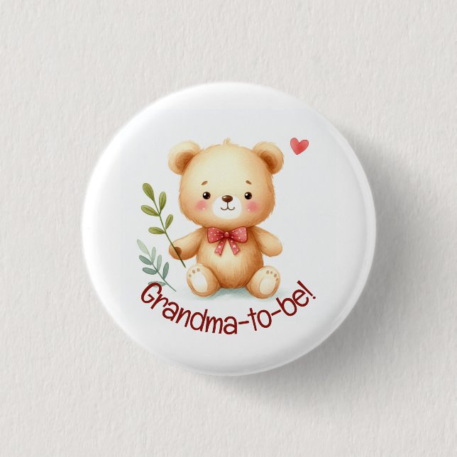 Niedliche Tante zu Teddy Bear Whimsical Art Button (Vorderseite)