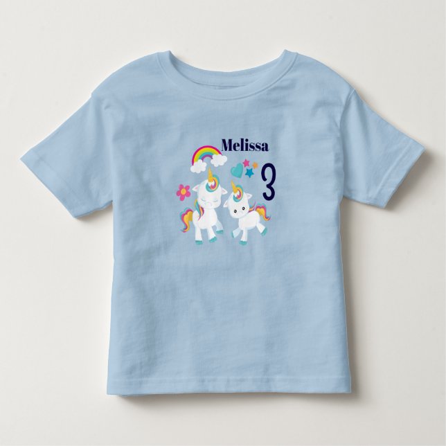 Niedliche Tanzeinheiten Magischer Regenbogen Gebur Kleinkind T-shirt (Vorderseite)