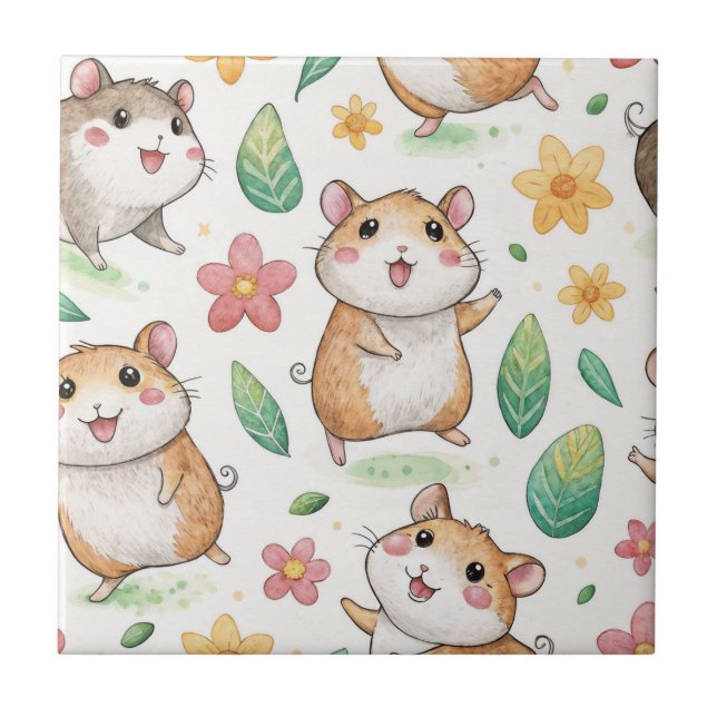 Niedliche Tanzhammer Fliese (Vorderseite)