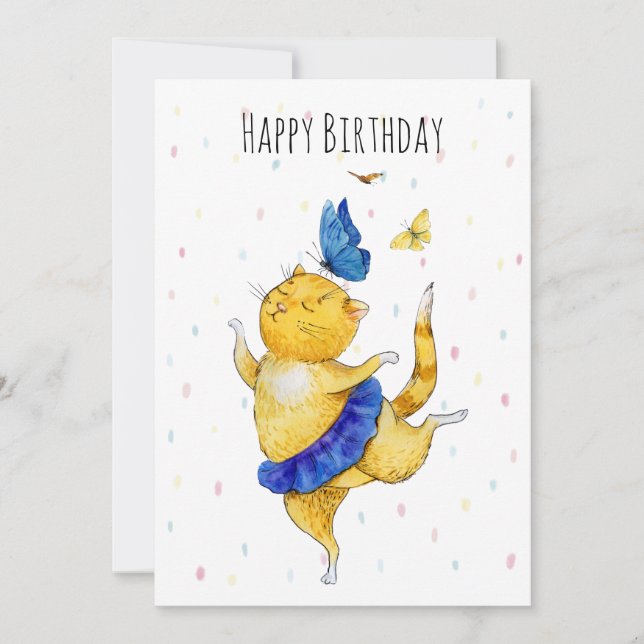 Niedliche Tanzkatze (Vorderseite)