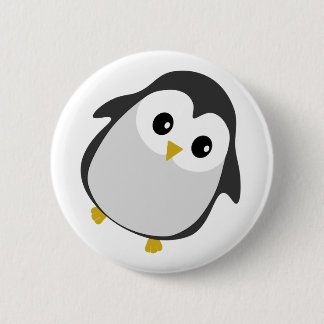 Niedliche Tanzpinguin-Illustration Button