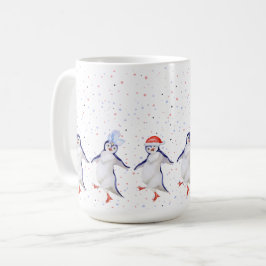 Niedliche Tanzpinguine Weihnachten Kaffeetasse