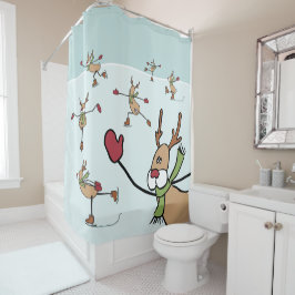 Niedliche Tanzrinne - Weihnachten Duschvorhang
