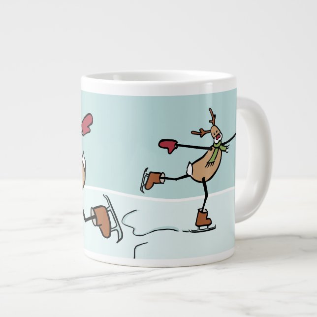 Niedliche Tanzrinne - Weihnachten Jumbo-Tasse (Vorderseite Rechts)