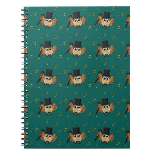 Niedliche Tanzschale mit Musiknoten Cartoon Notizblock