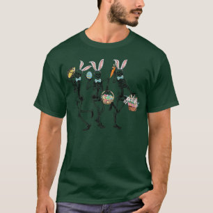 Niedliche Tanzskelette Zum Ostern Bunny Girl T-Shirt