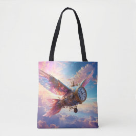 Niedliche Tasche mit fantastischer Flügel- und Uhr