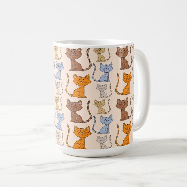 Niedliche Tasse der Katzen (VorderseiteRechts)