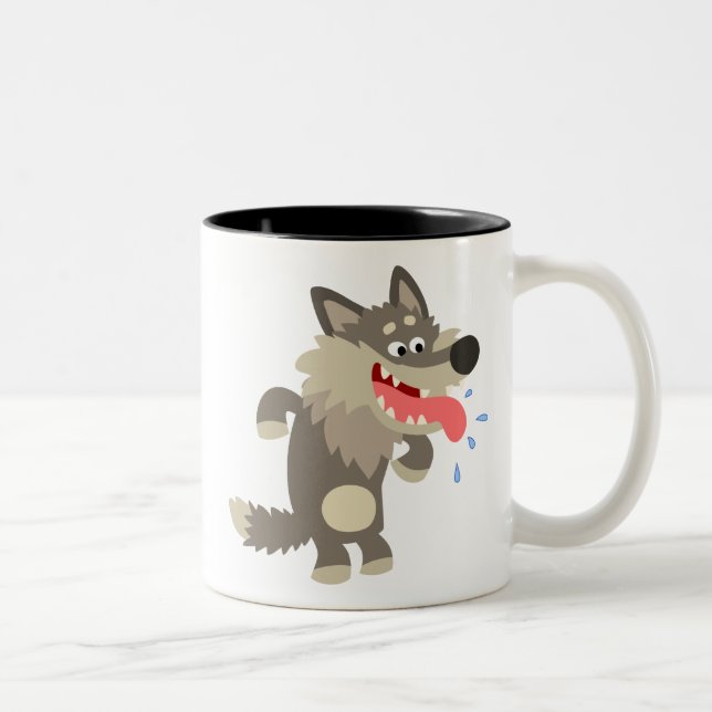 Niedliche Tasse für Cartoon Wolf (Rechts)