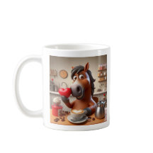 Niedliche Tasse mit Kaffee und Herz