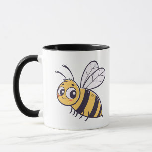 Niedliche Tasse von Honigbienen