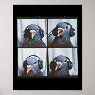 Niedliche Taube Autismus sensorischer Bird Autisti Poster