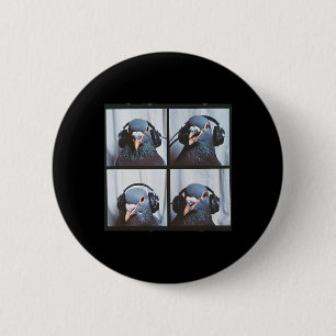 Niedliche Taubengesicht Autismus Sinnesvogel Autis Button