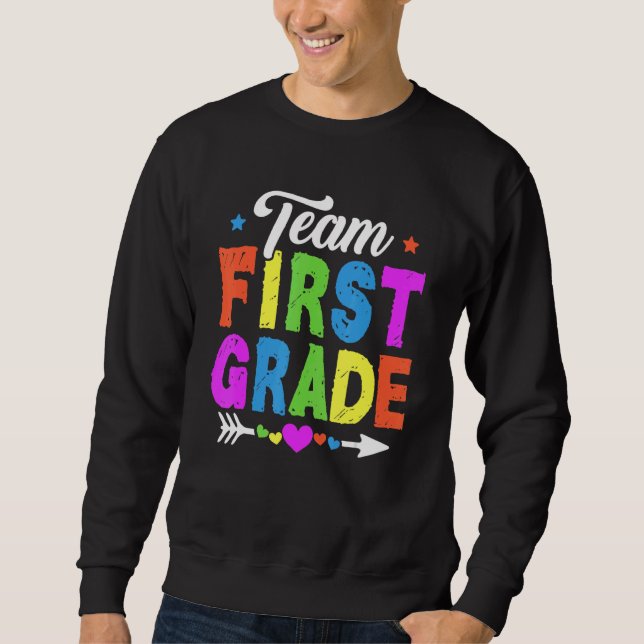 Niedliche Teamlehrer der ersten Klasse Kinder zurü Sweatshirt (Vorderseite)