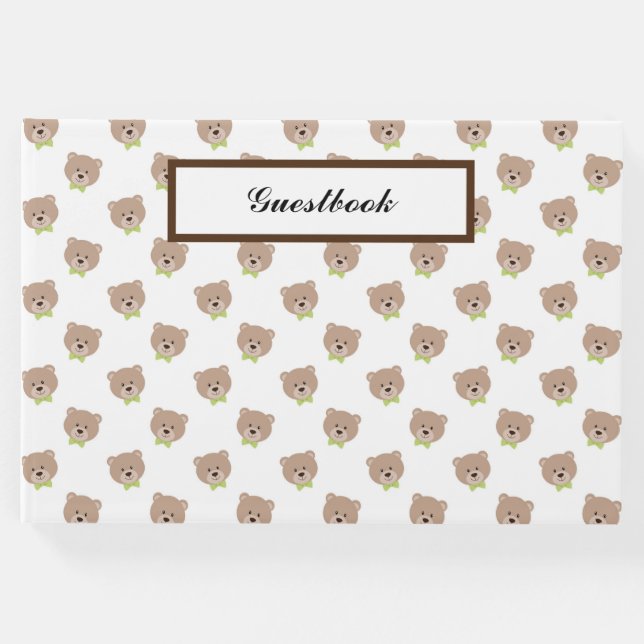 NIEDLICHE TEDDY-BAR-FÄHIGKEITEN MIT GRÜNEN KÖRPERN GÄSTEBUCH (Vorderseite)
