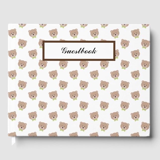 NIEDLICHE TEDDY-BAR-FÄHIGKEITEN MIT GRÜNEN KÖRPERN GÄSTEBUCH (Vorderseite)
