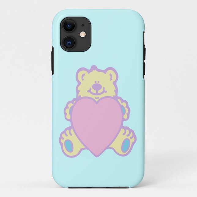 Niedliche Teddy Bär Liebe Herz Case-Mate iPhone Hülle (Rückseite)