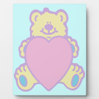 Niedliche Teddy Bär Liebe Herz Fotoplatte