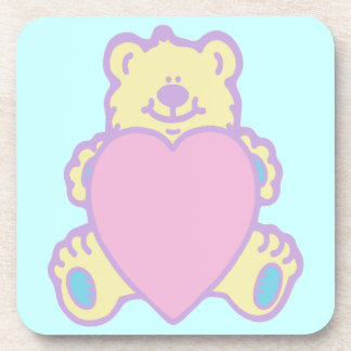 Niedliche Teddy Bär Liebe Herz Getränkeuntersetzer